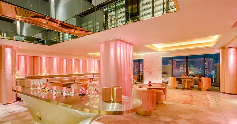 pink-bar-at-chefs-table-bangkok-michelin-star-restaurants-top25restaurants-bangkok Pink Bar at lebua Bangkok is an glamorous champagne bar adjacent to Chef's Table